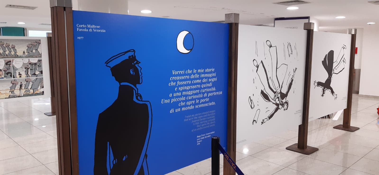 Corto Maltese in mostra all'aeroporto di Capodichino