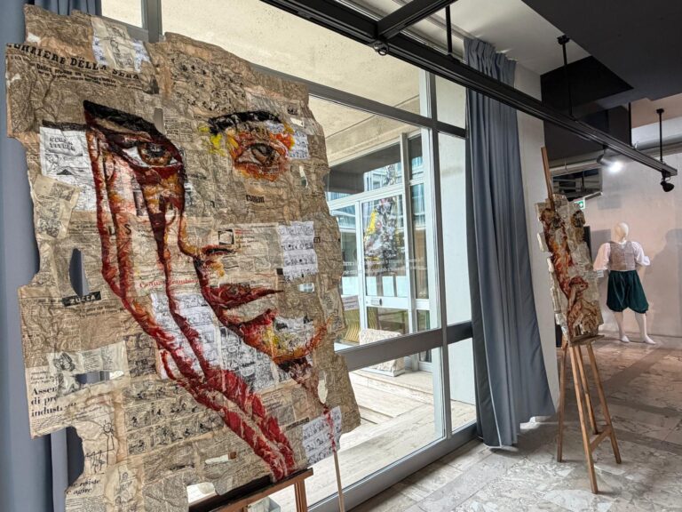 allestimento collaterale mostra Caravaggio